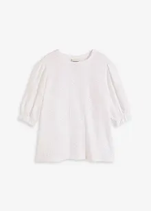 Lochstickerei Shirt mit Volants, bonprix