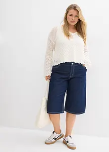 Jeans-Bermuda Mid Waist, Low Stretch, bonprix
