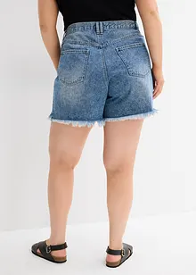 Short en jean taille haute, peu stretch, bonprix