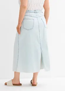 Jupe midi en jean taille mi-haute, toile super souple, bonprix