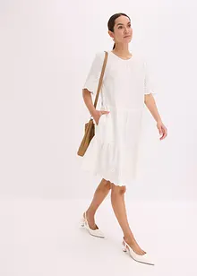Kleid aus Musselin mit Lochstickerei, bonprix