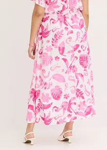 Jupe longue imprimée en viscose texturée, bonprix