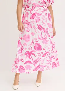 Jupe longue imprimée en viscose texturée, bonprix