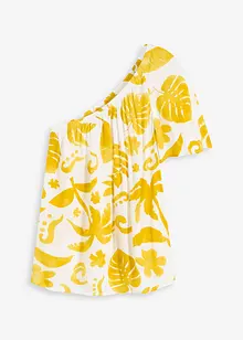 Blouse à encolure asymétrique en viscose texturée, bonprix