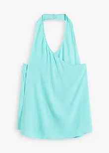 Neckholder-Blusentop aus strukturierter Viskose, bonprix