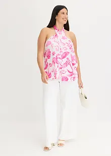 Top à dos nu en viscose texturée, bonprix