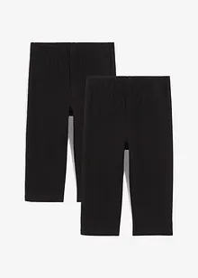 Lot de 2 leggings corsaire en coton mélangé extensible, bonprix