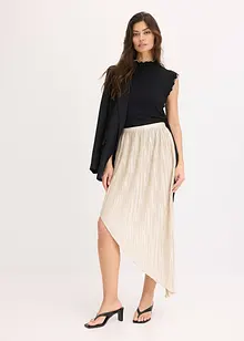 Jupe plissée en satin brillant, bonprix