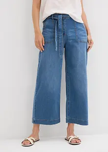 Wide-Leg-Jeans High Waist, Bequembund cropped, bonprix