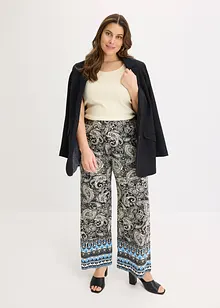 Pantalon palazzo doux en viscose extensible, bonprix