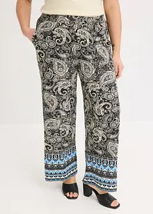 Pantalon palazzo doux en viscose extensible, bonprix