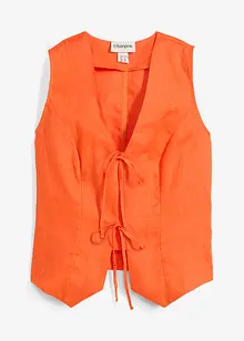 Blusentop aus reinem Leinen, bonprix