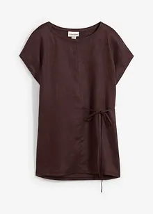 Shirt aus reinem Leinen mit Webbesatz, bonprix