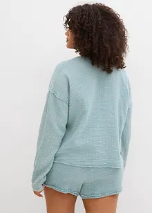 Blouse cache-cœur 100% coton, bonprix