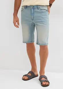 Stretch-Jeans-Bermuda mit verstärktem Schritt, Regular Fit, bonprix