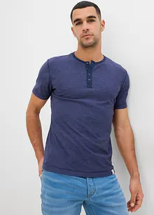 T-shirt à col Henley, 100% coton, bonprix