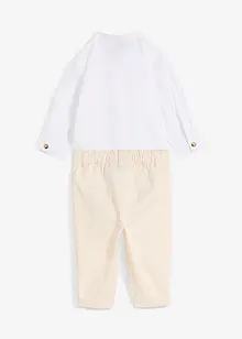 Body chemise et pantalon chino 100% coton (ens. 2 pces), bonprix