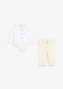 Body chemise et pantalon chino 100% coton (ens. 2 pces), bonprix