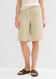 Bermuda en lin et viscose, taille haute, bonprix