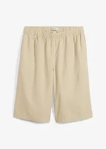 Bermuda en lin et viscose, taille haute, bonprix