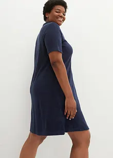 Knieumspielendes Frottee-Kleid mit Polokragen, bonprix