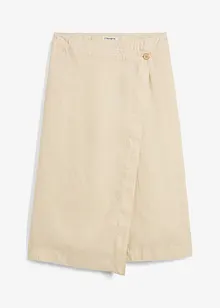 Jupe portefeuille 100 % lin, bonprix