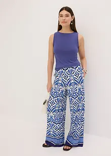 Pantalon en jersey viscose imprimé, bonprix
