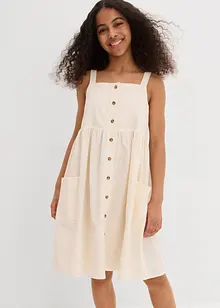 Trägerkleid aus kühlendem Leinen-Mix, bonprix