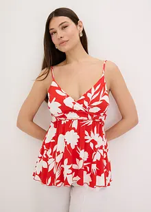 Top à fines bretelles en douce viscose, bonprix