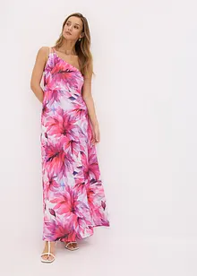 Robe une épaule en crêpe texturé, bonprix