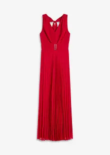 Robe en crêpe avec jupe plissée et détail boucle sur la ceinture, bonprix