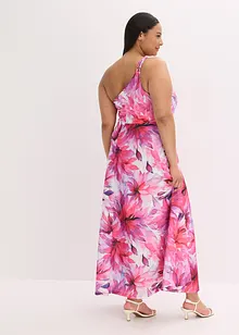 Robe une épaule en crêpe texturé, bonprix