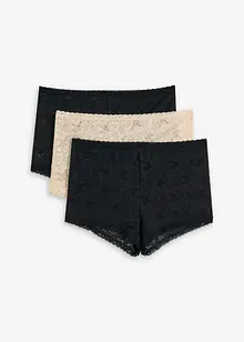 Lot de 3 boxers femme en dentelle, bonprix