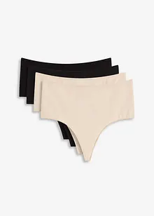 Lot de 4 strings taille haute, bonprix