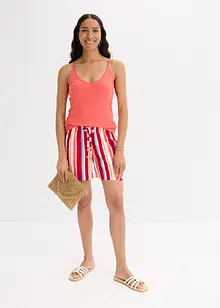 Lot de 3 tops à fines bretelles 100% coton, bonprix
