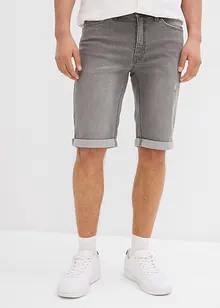 Stretch-Jeans-Bermuda mit umgeschlagenem Saum, Regular Fit, bonprix