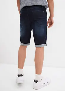 Bermuda en jean extensible, base retroussée, regular, bonprix