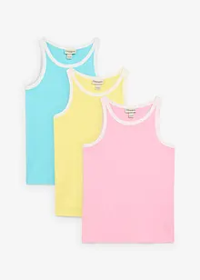 Lot de 3 tops en coton, bonprix