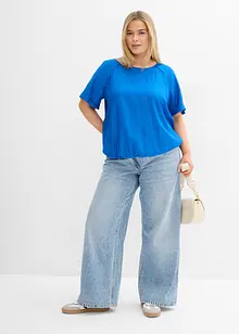 Blouse manches courtes en viscose mélangée, bonprix