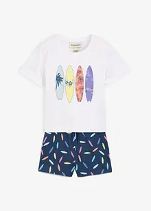 T-shirt et short 100% coton (ens. 2 pces), bonprix