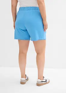 Short en jersey de viscose mélangée avec taille élastiquée et dentelle, bonprix
