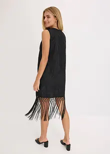 Robe courte à franges, bonprix