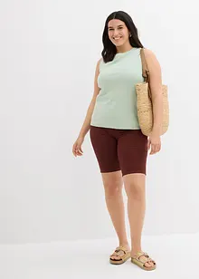 High-Waist-Radler aus Rippjersey, bonprix