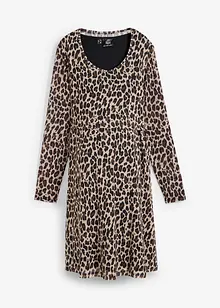 2-in-1 Umstands- und Stillkleid mit Leoprint, bonprix