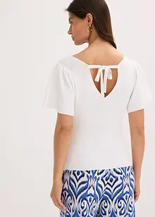 Pull côtelé à manches courtes papillon, bonprix