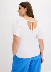 Pull côtelé à manches courtes papillon, bonprix