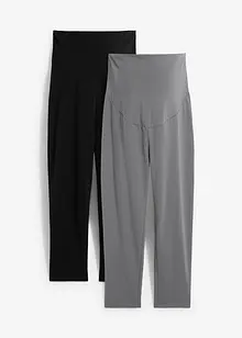 Lot de 2 leggings de grossesse coupe corsaire, bonprix