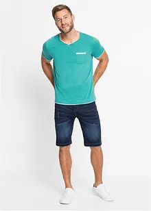 Sweat-Jeans-Bermuda m. Komfortschnitt, Regular Fit, bonprix