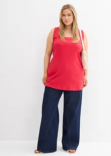 Long débardeur côtelé 100% coton, bonprix