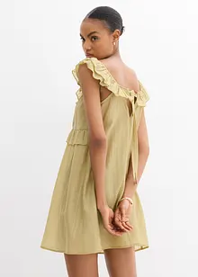 Transparentes Minikleid mit Volants, bonprix